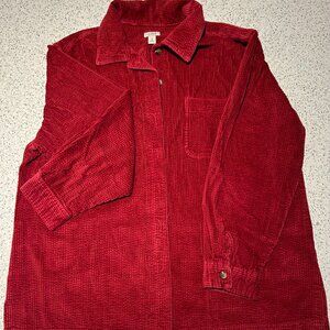L.L. Bean Comfort Corduroy Relaxed Shirt (Red - XL)